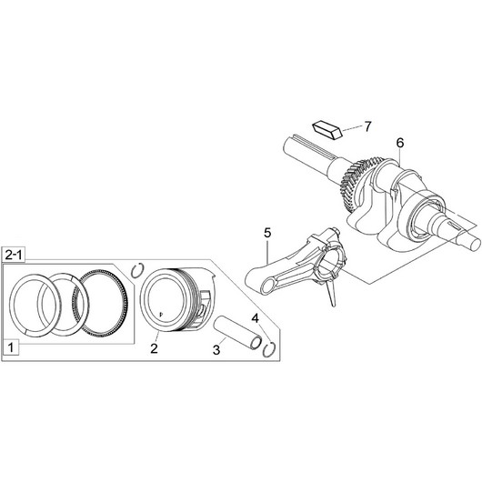 Поршень и коленвал Champion ST861E
